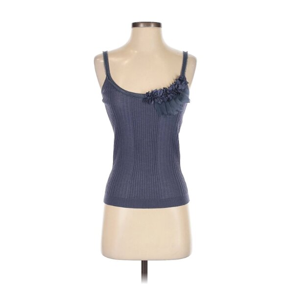 CHRISTIAN DIOR Silk Scoop Neck Tank - FR 38 / 6 / S - Picture 1 of 6